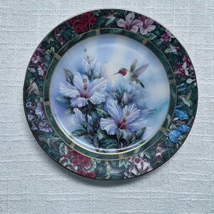 The Ruby Throated Hummingbird Round Plate Lena Liu Treasury W. L. George